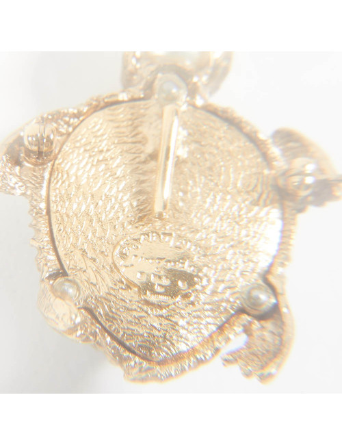 Broche tortue YVES SAINT LAURENT sur ébène