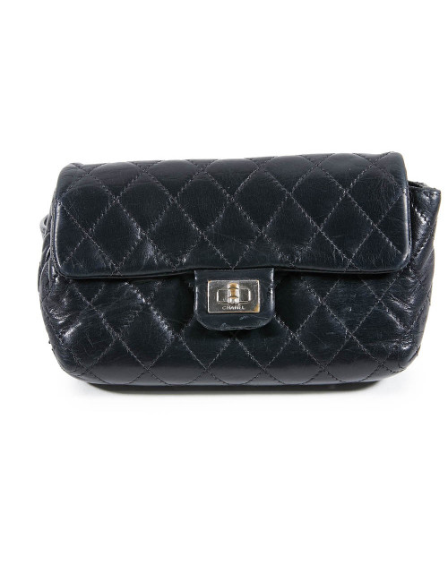 Ceinture Pochette CHANEL cuir matelassé noir
