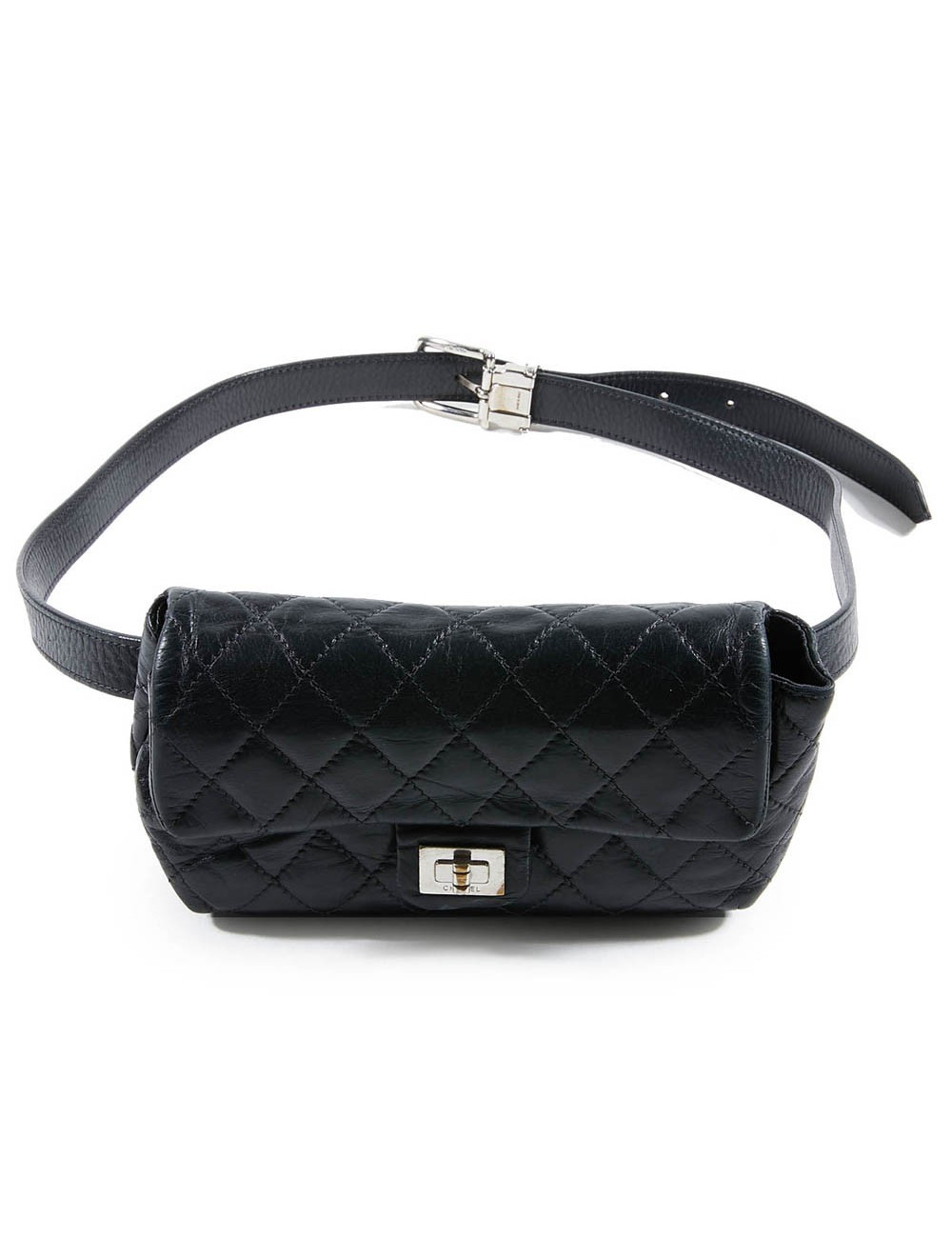 Ceinture Pochette CHANEL cuir matelassé noir