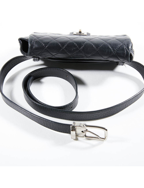Ceinture Pochette CHANEL cuir matelassé noir