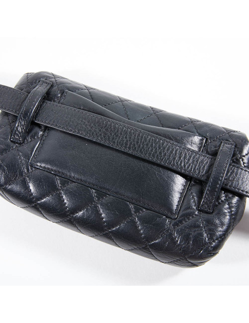 Ceinture Pochette CHANEL cuir matelassé noir