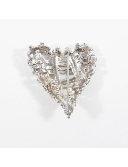 Broche CHRISTIAN LACROIX Coeur métal pierre turquoise