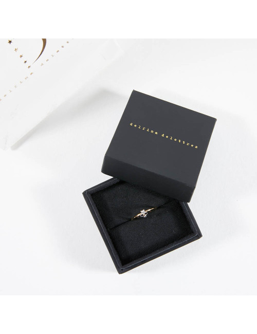 Bague T 52 DELFINA DELETTREZ or et diamant