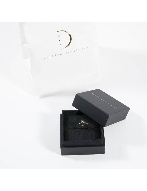 Bague T 52 DELFINA DELETTREZ or et diamant