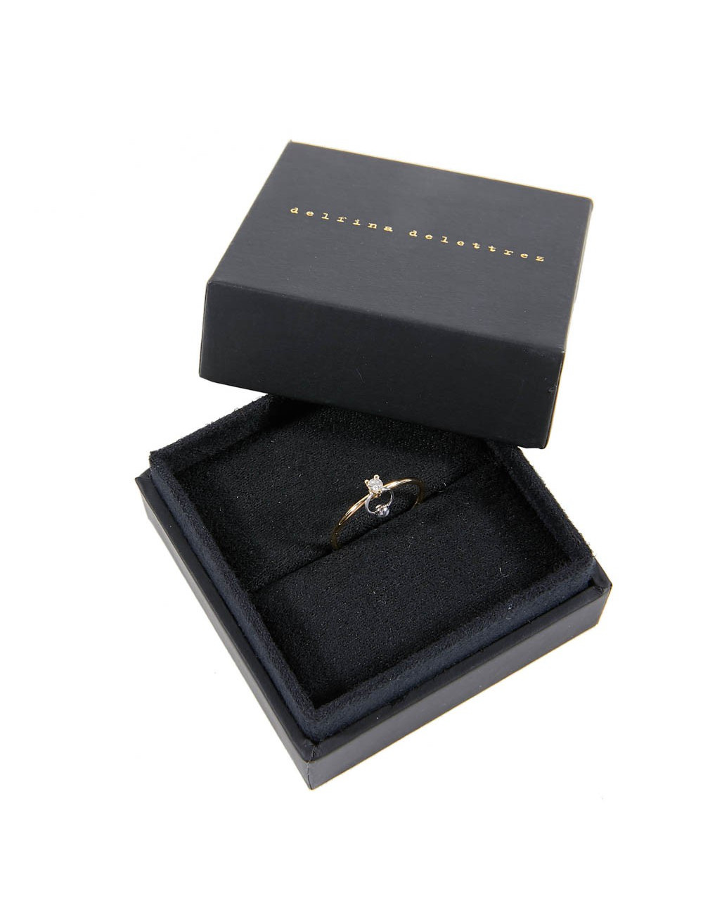 Bague T 52 DELFINA DELETTREZ or et diamant