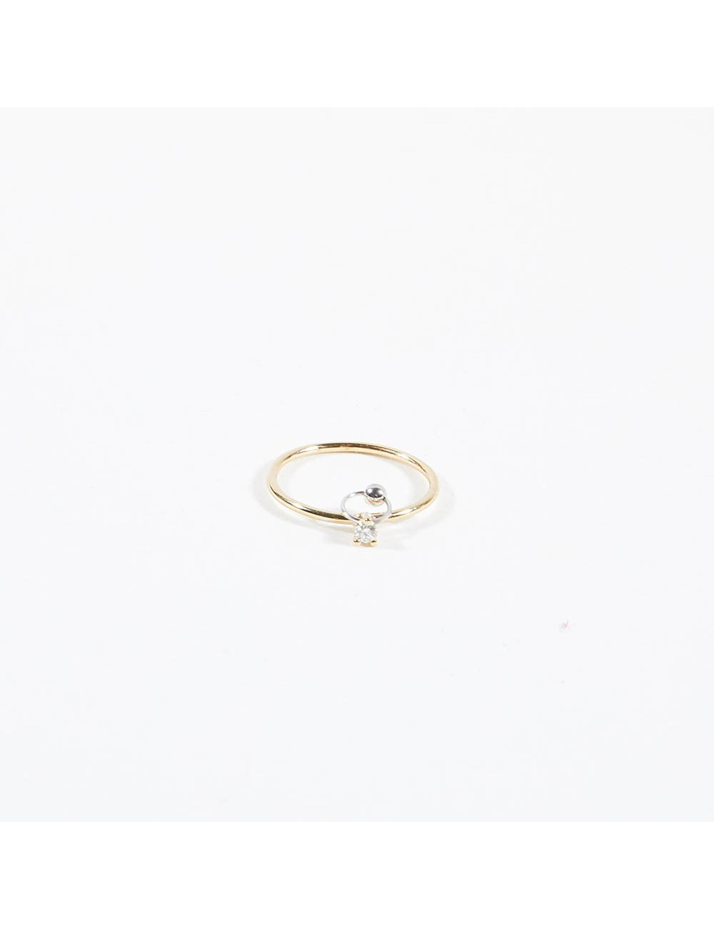 Bague T 52 DELFINA DELETTREZ or et diamant