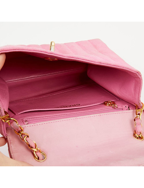 Sac CHANEL en ottoman rose