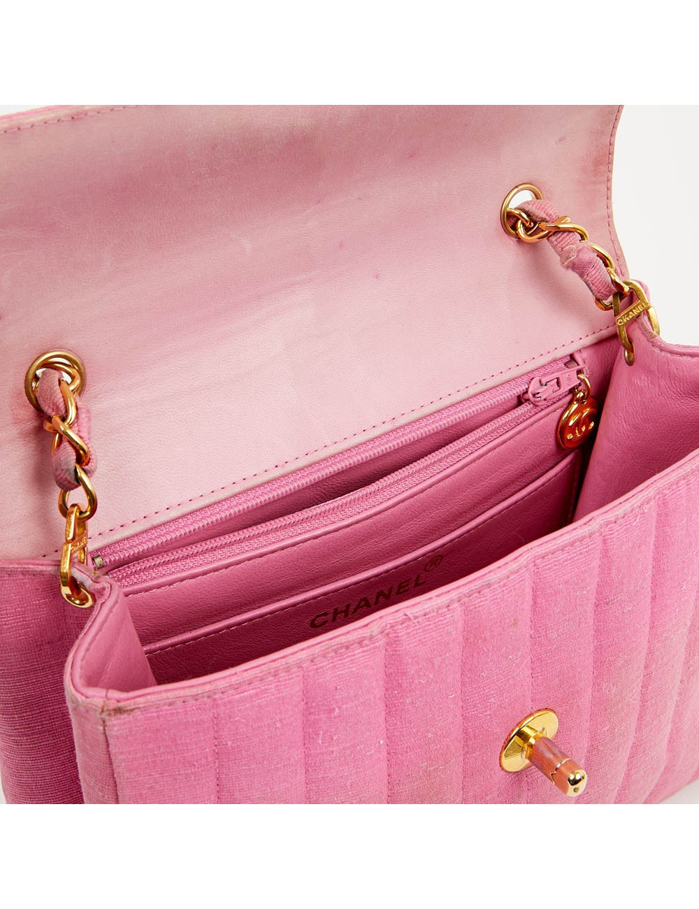 Sac CHANEL en ottoman rose