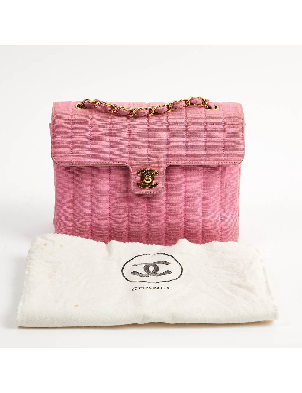 Sac CHANEL en ottoman rose