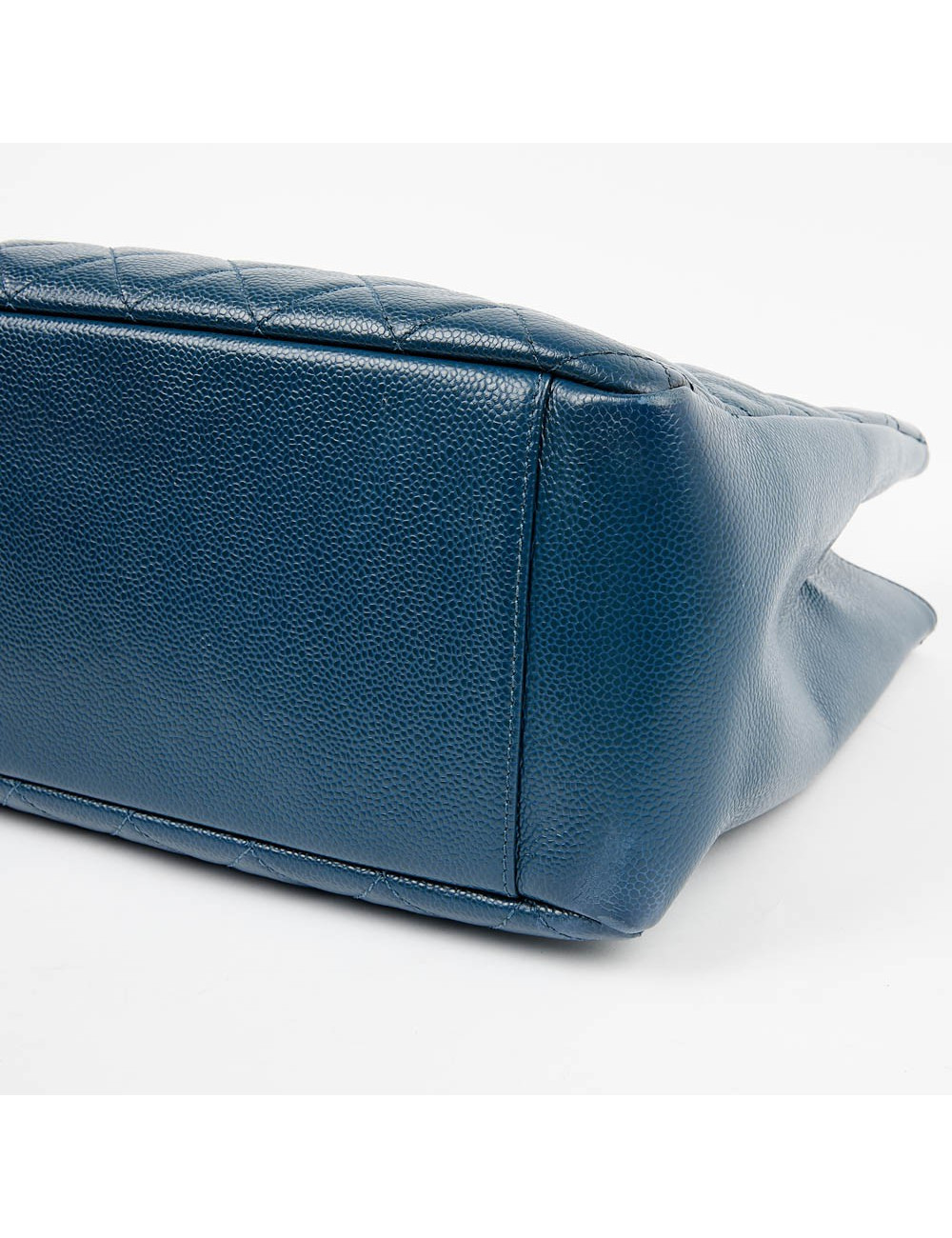 Cabas CHANEL cuir grainé bleu