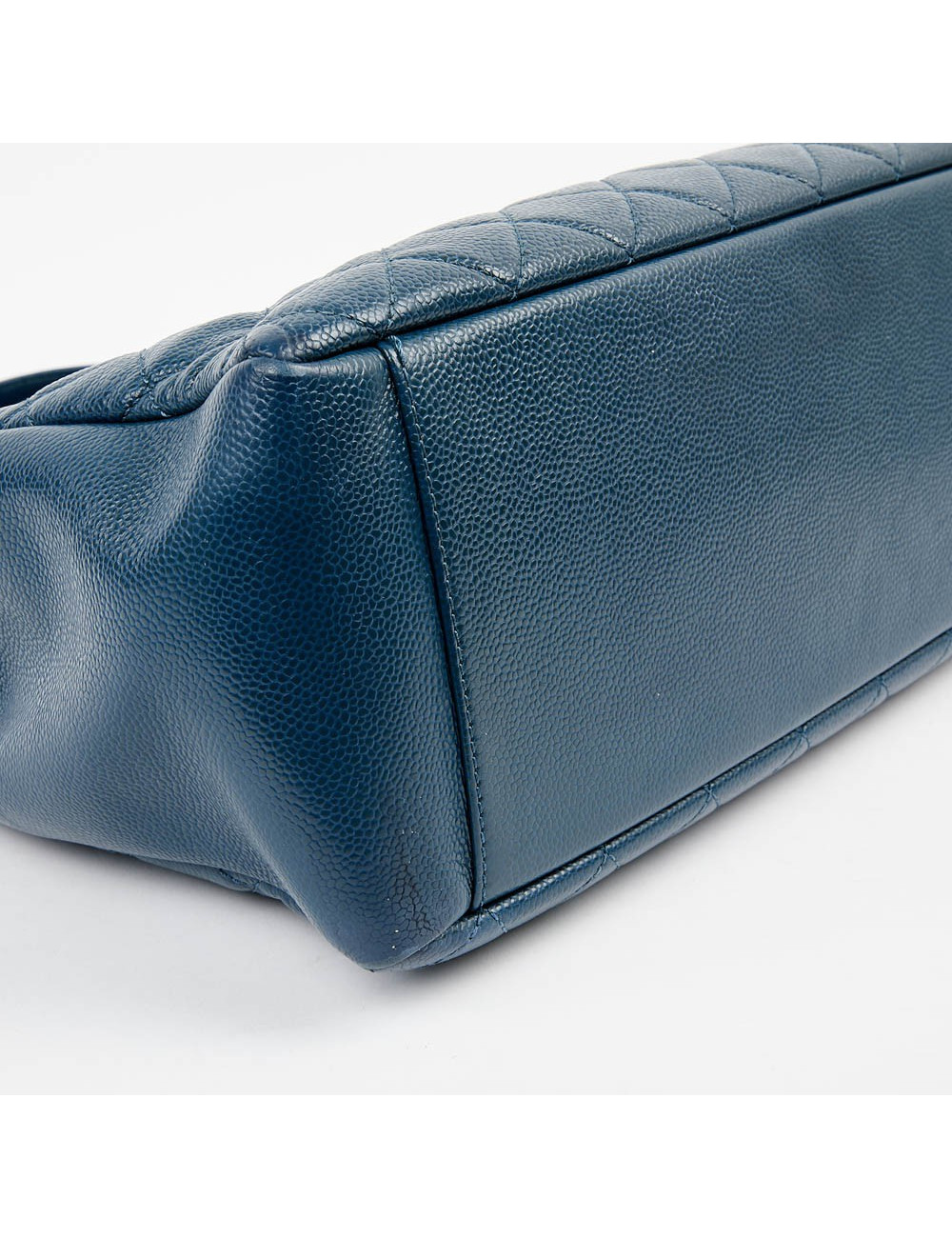 Cabas CHANEL cuir grainé bleu