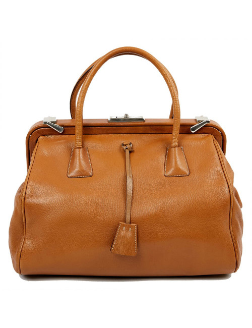 Mallette PRADA cuir beige 
