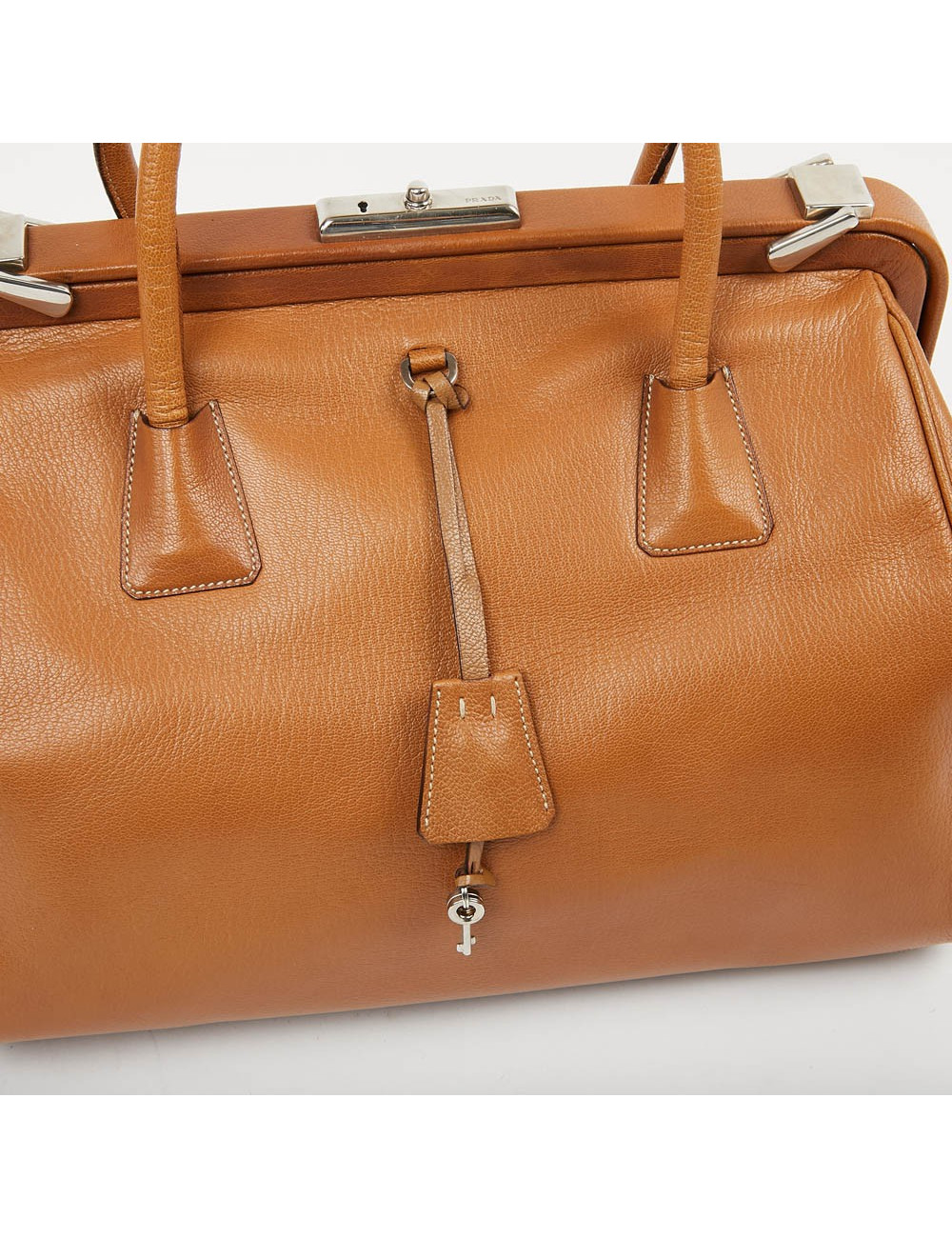 Mallette PRADA cuir beige 