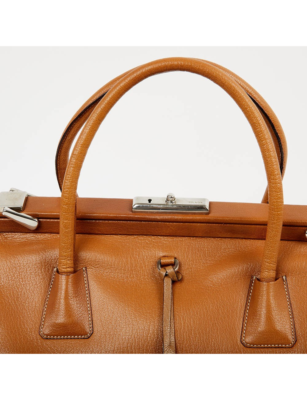 Mallette PRADA cuir beige 