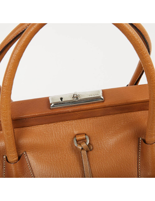 Mallette PRADA cuir beige 
