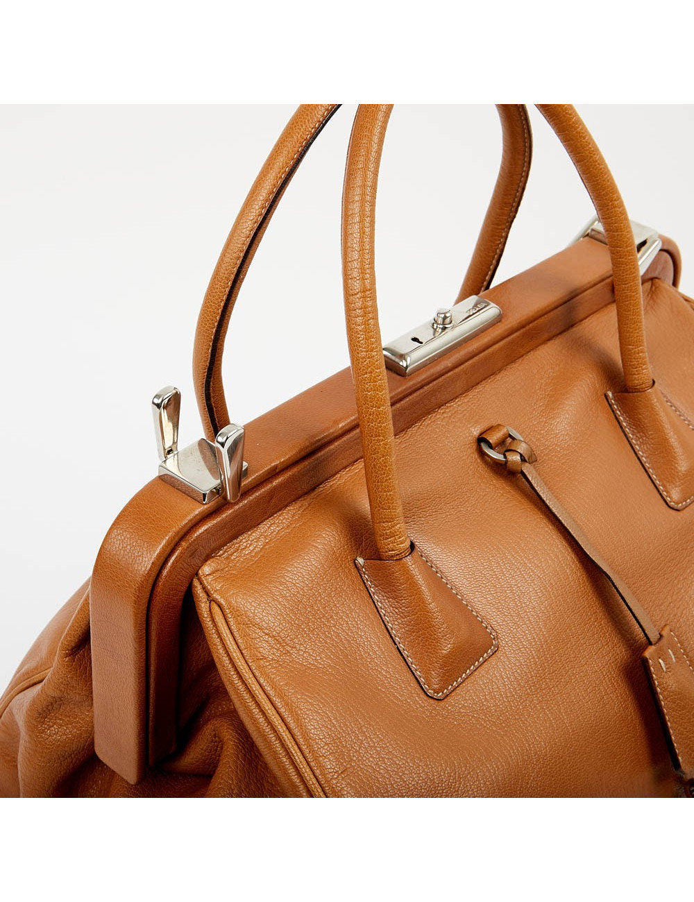 Mallette PRADA cuir beige 