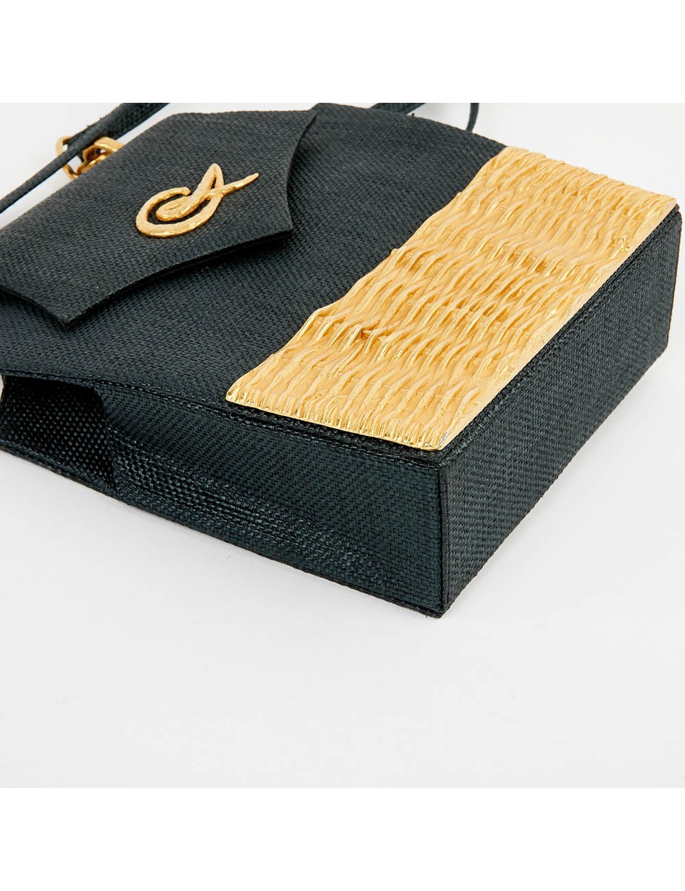 Sac CHRISTIAN LACROIX façon osier bleu