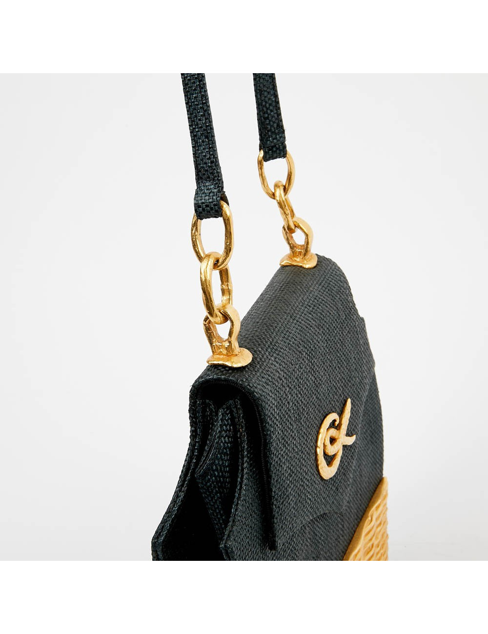 Sac CHRISTIAN LACROIX façon osier bleu