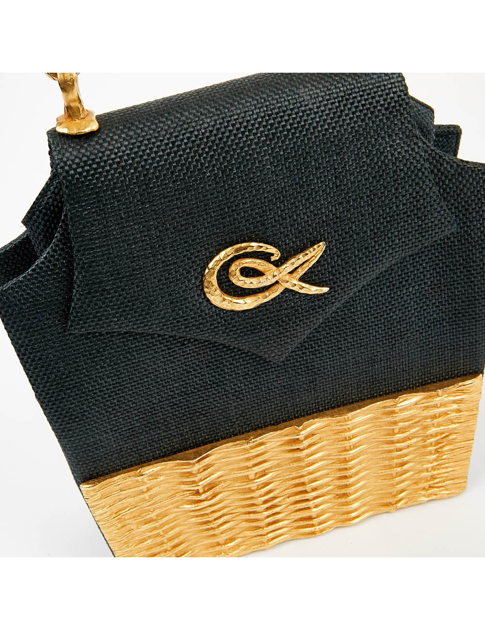 Sac CHRISTIAN LACROIX façon osier bleu