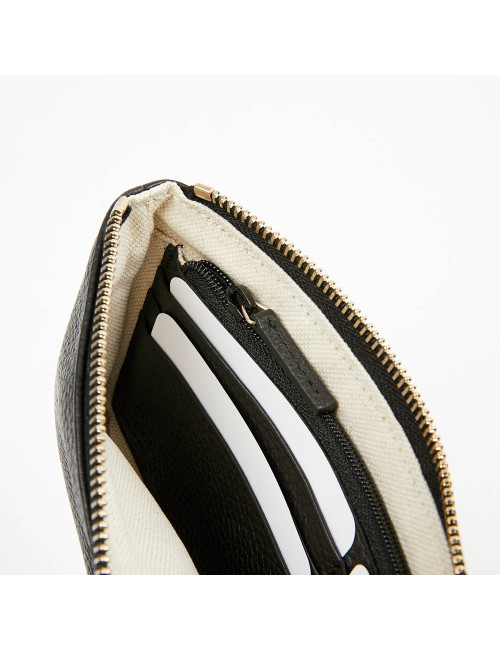 Pochette Soho GUCCI cuir grainé noir 