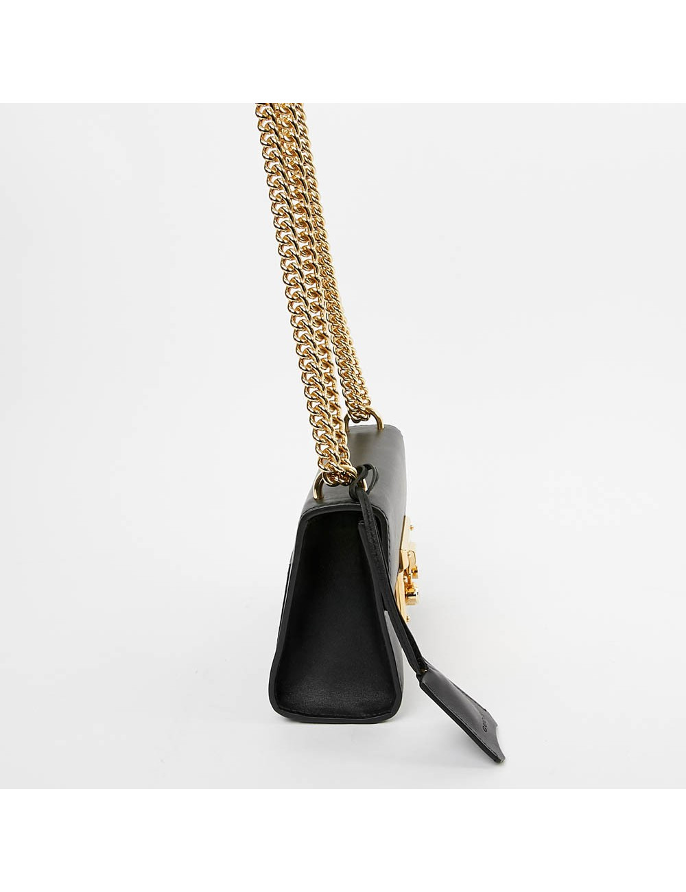 Sac à main GUCCI Padlock cuir lisse noir