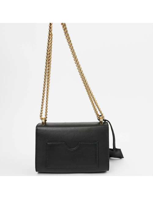Sac à main GUCCI Padlock cuir lisse noir