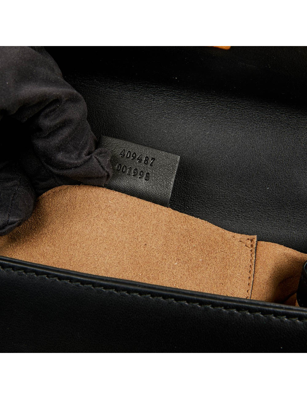 Sac à main GUCCI Padlock cuir lisse noir