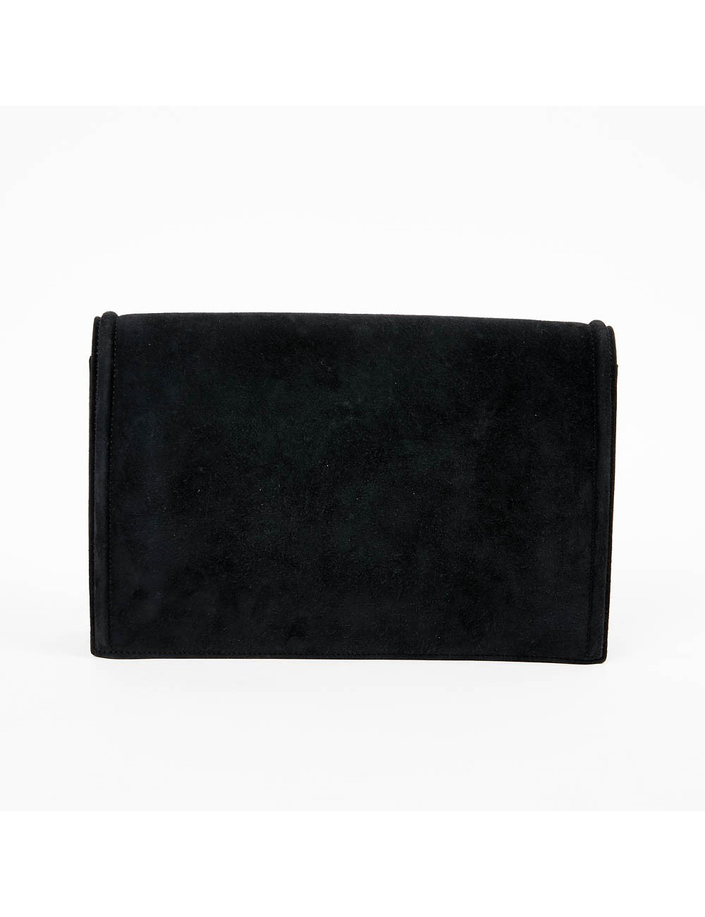 Pochette veau velours noir HERMES