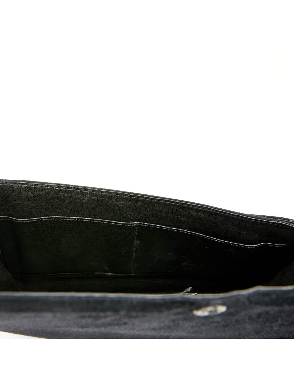 Pochette veau velours noir HERMES