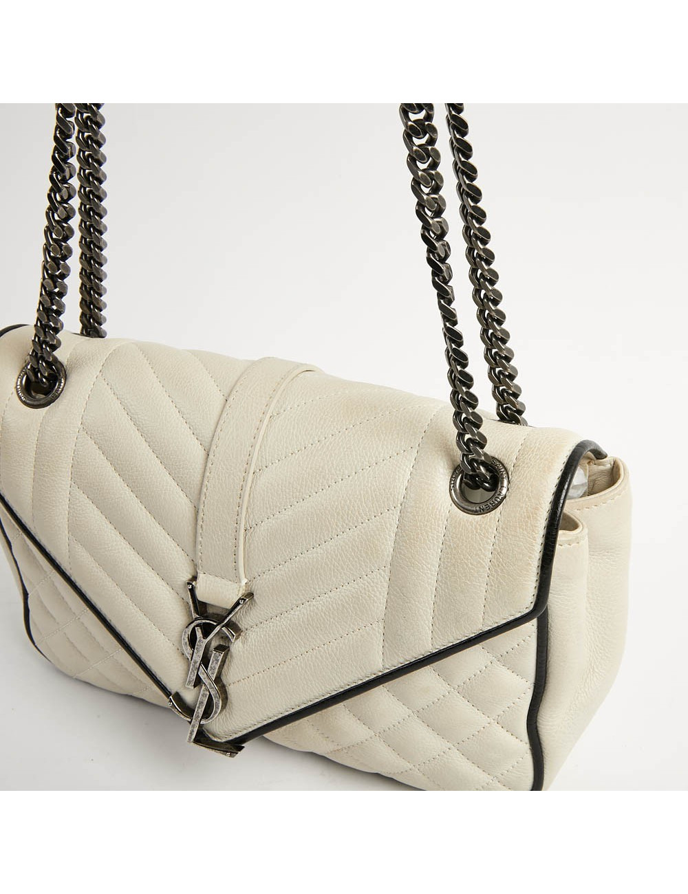 Sac enveloppe YSL beige SAINT LAURENT