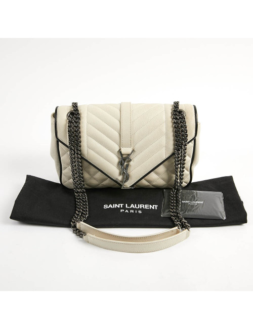 Sac enveloppe YSL beige SAINT LAURENT