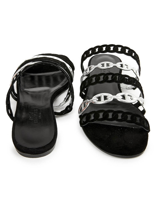 Sandales HERMES femme bicolore T36,5