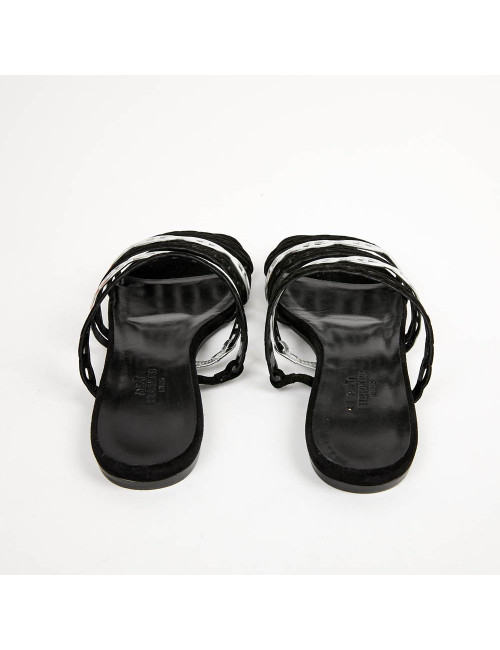 Sandales HERMES femme bicolore T36,5