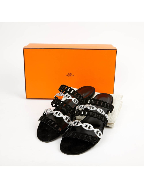 Sandales HERMES femme bicolore T36,5