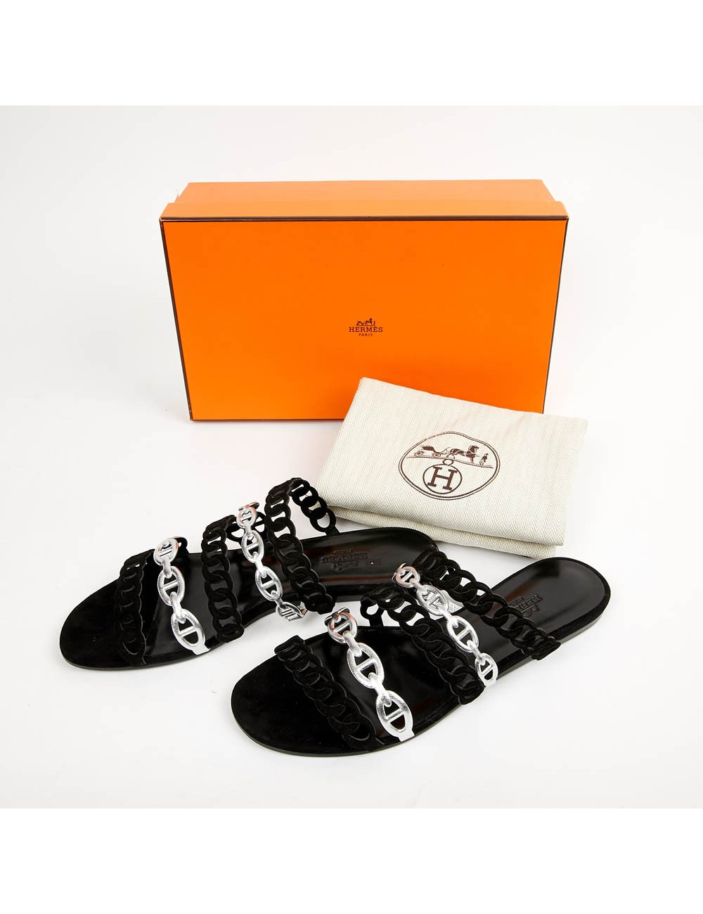 Sandales HERMES femme bicolore T36,5