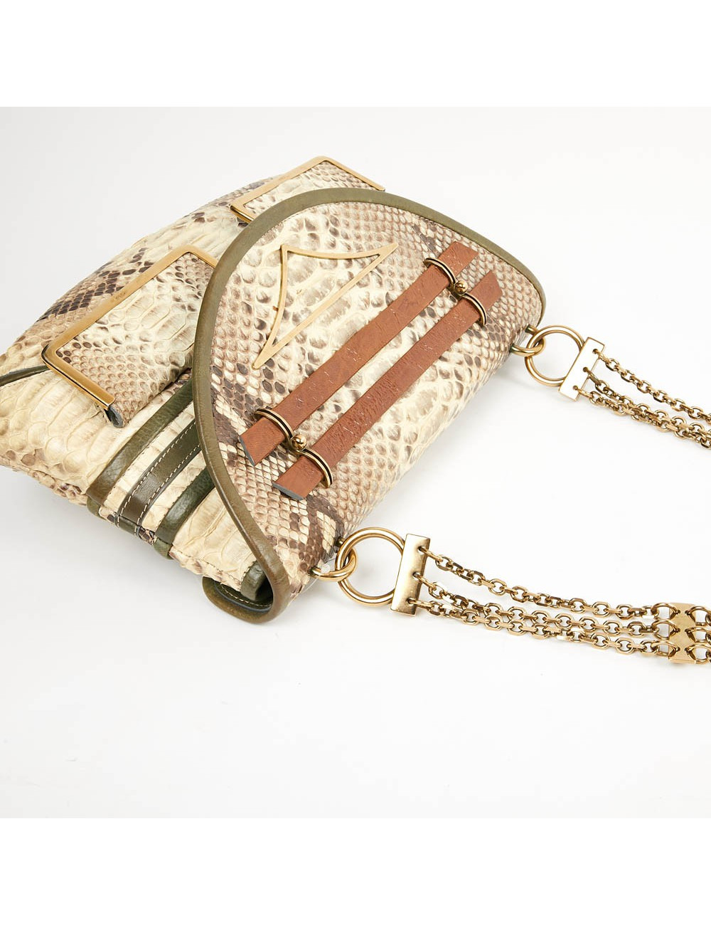 Sac CHLOE python beige