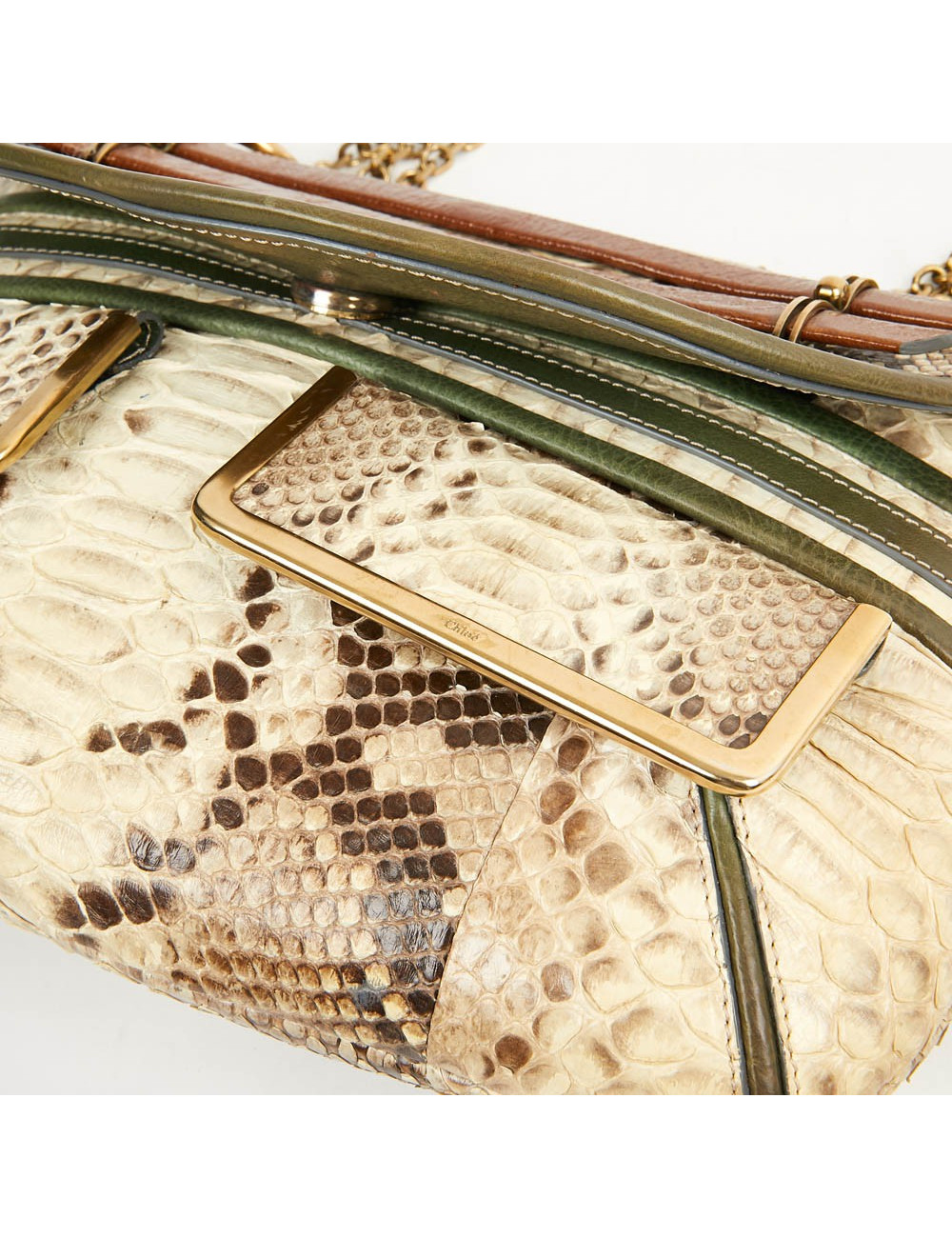Sac CHLOE python beige