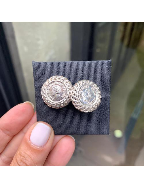 Boucles d'oreille clips CHANEL argent