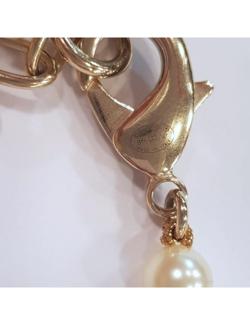 Sautoir CHANEL boules CC et perles nacrées