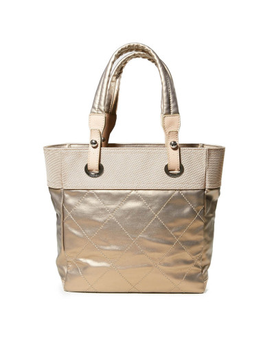 Sac CHANEL toile dorée