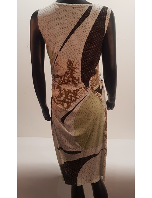 Robe EMILIO PUCCI T 40 FR en soie à motifs vert