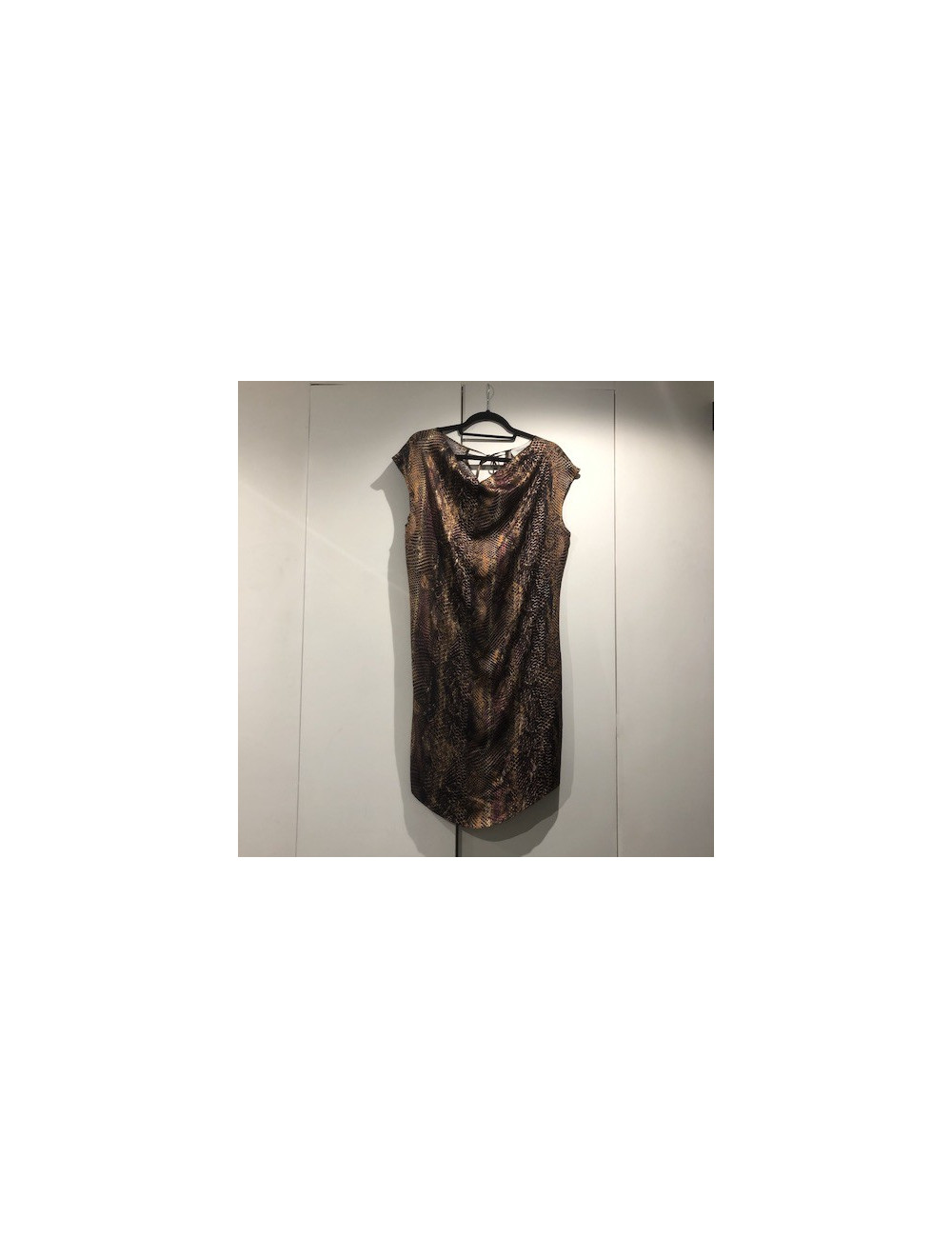 Robe soie YVES SAINT LAURENT imprimé python 