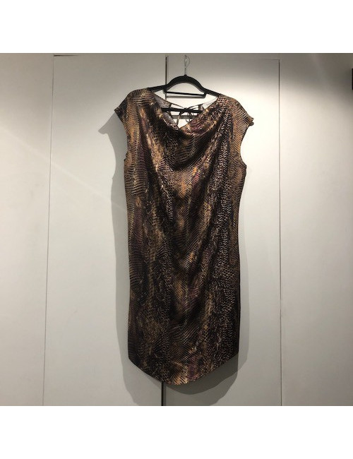 Robe soie YVES SAINT LAURENT imprimé python 
