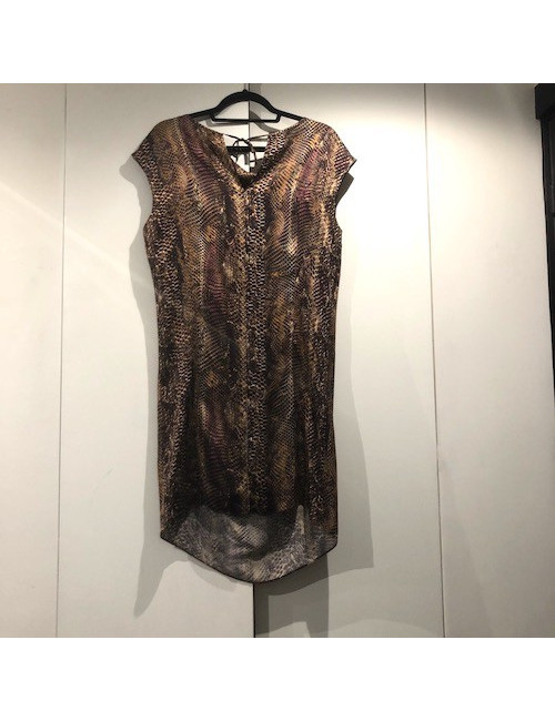 Robe soie YVES SAINT LAURENT imprimé python 