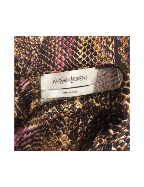 Robe soie YVES SAINT LAURENT imprimé python 