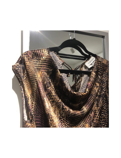 Robe soie YVES SAINT LAURENT imprimé python 