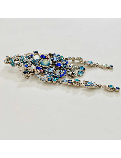 CHRISTIAN LACROIX Broche argent et strass