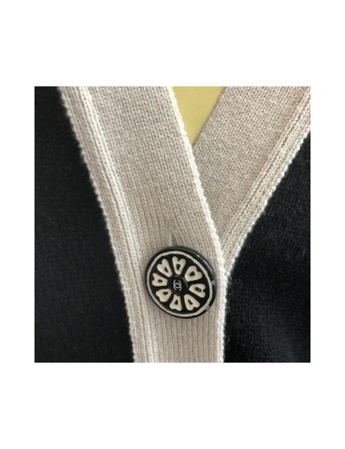Gilet long CHANEL bicolore T42