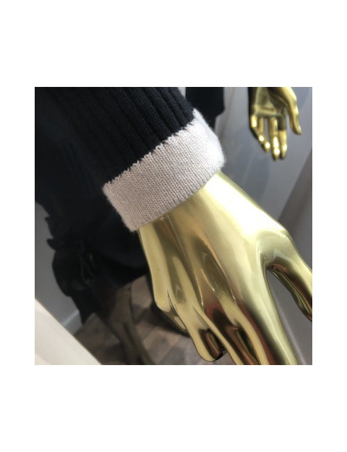 Gilet long CHANEL bicolore T42