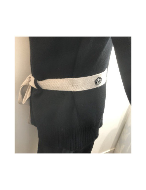 Gilet long CHANEL bicolore T42